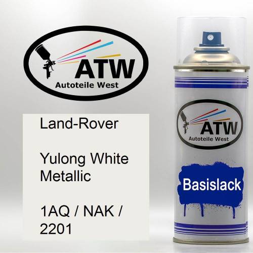 Land-Rover, Yulong White Metallic, 1AQ / NAK / 2201: 400ml Sprühdose, von ATW Autoteile West.